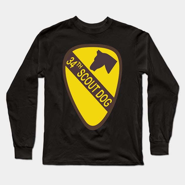 34th Scout Dog Platoon  wo Txt Long Sleeve T-Shirt by twix123844